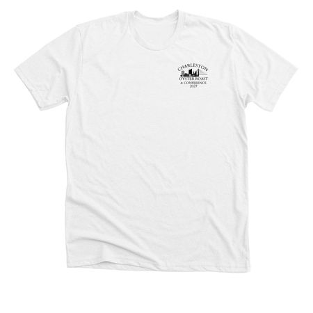 Shuck it!, a Solid White Blend Premium Unisex Tee (back-view)