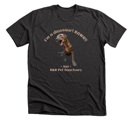 Ian the Dinosaur!, a Dark Grey Heather Premium Unisex Tee