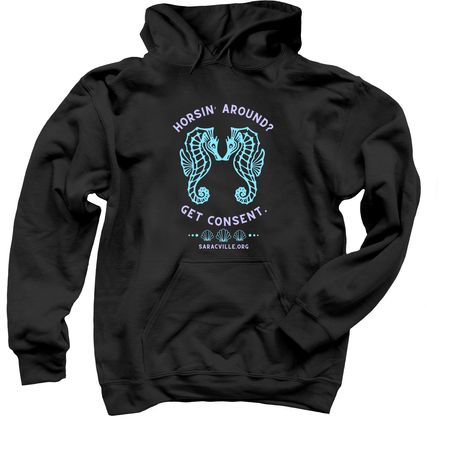 Horsin' Around Apparel, a Black Pullover Hoodie