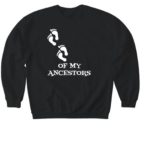 Foot Prints, a Black Softstyle Crewneck Sweatshirt