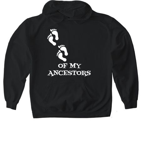 Foot Prints, a Black Gildan Softstyle Pullover Hoodie