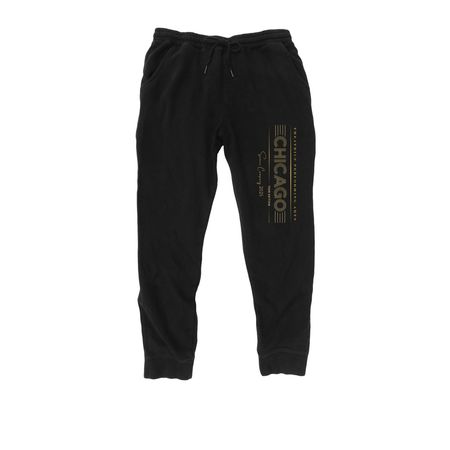 Theatrics Chicago Joggers, a Black Midweight Fleece Joggers