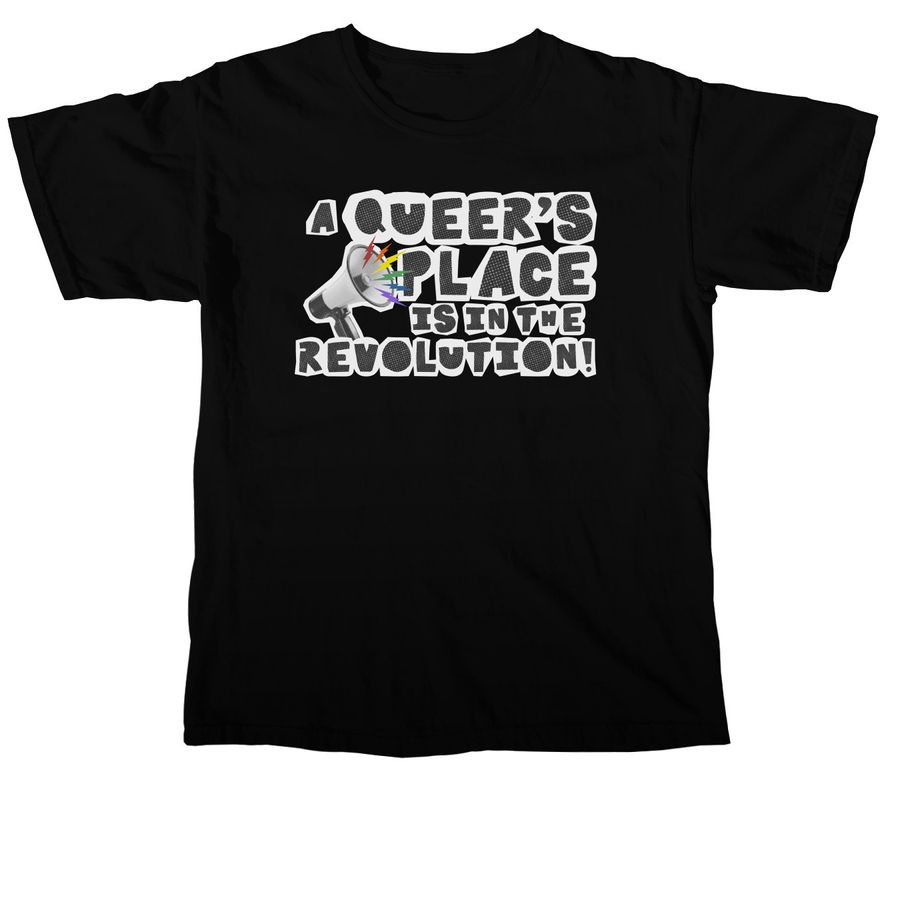 Queer Revolution-FHHRP Scholarship Shirts, a Black Comfort Colors Unisex Tee