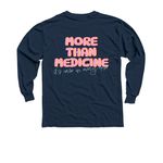 More than Meds Bubble, a Navy Youth Long Sleeve Tee (back-view)