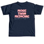 More than Meds Bubble, a True Navy Comfort Colors Youth Tee (back-view)