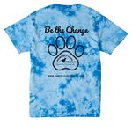 A Pawfect Life Starts with You, a Sky Blue Crystal Tie Dye Tee (back-view)