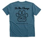 A Pawfect Life Starts with You, a Heather Deep Teal Premium V-Neck Tee (back-view)