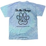 A Pawfect Life Starts with You, a Lagoon Classic Tie Dye Tee (back-view)