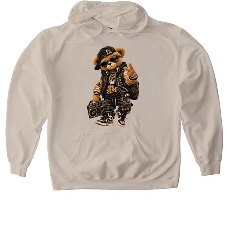 Big Dreams Bear&nbsp;, a Sand Gildan Softstyle Pullover Hoodie