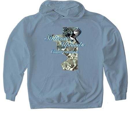 Saltese Uplands Conservation, a Stone Blue Gildan Softstyle Pullover Hoodie