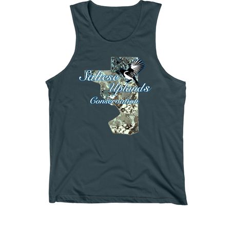 Saltese Uplands Conservation, a Dark Grey Premium Cotton Tank