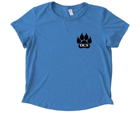 Wildcats Double Design Tops, a Azure Blue Allmade Eco Triblend Women?s Scoop Neck Tee