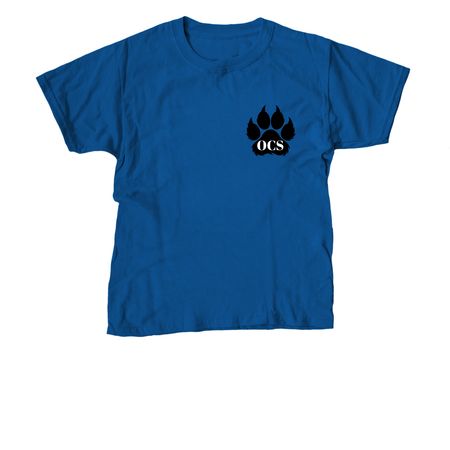 Wildcats Double Design Tops, a Royal Blue Youth Unisex Tee