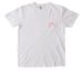 No cap, a White Comfort Colors Pocket Tee