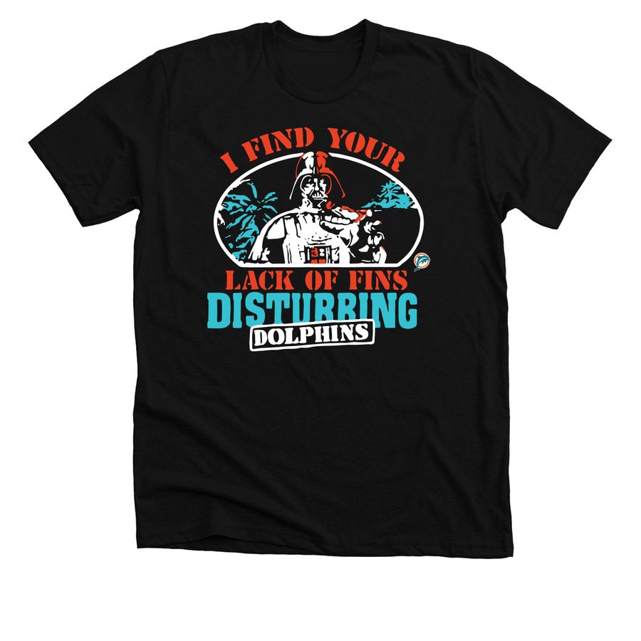 Miami Dolphins NFL x Star Wars Darth Vader I, a Solid Black Blend Premium Unisex Tee