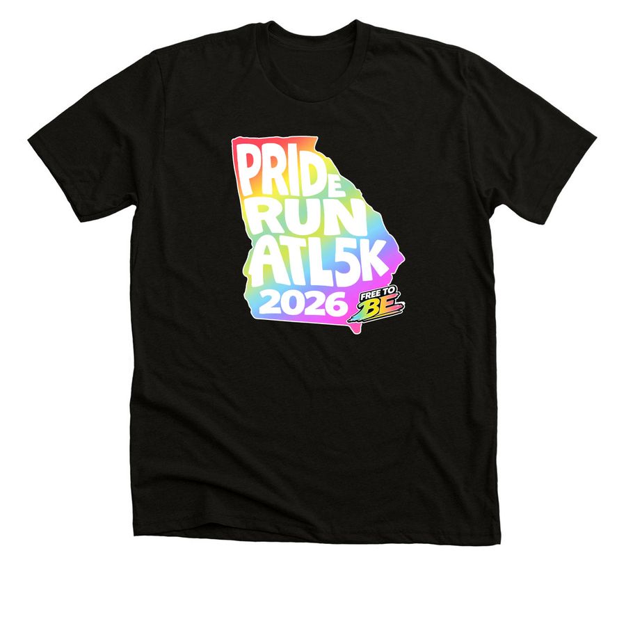 Pride Run 5K GA Love, a Solid Black Blend Premium Unisex Tee