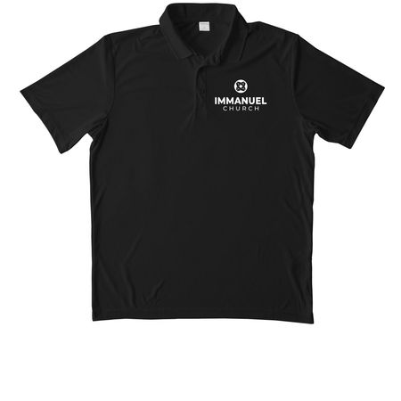 Immanuel Polo, a Black Unisex Performance Polo