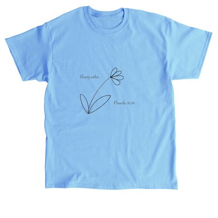 Beauty within, a Carolina Blue Classic Unisex Tee