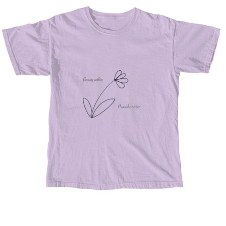 Beauty within, a Orchid Comfort Colors Unisex Tee