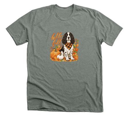 Hello Fall, a Deep Heather Premium Unisex Tee