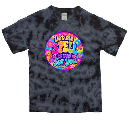 GROOVY - Let me SPell it out for you&nbsp;, a Black Youth Crystal Tie Dye Tee