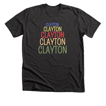 Neon Rainbow, a Dark Grey Heather Premium Unisex Tee
