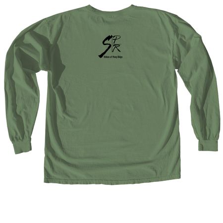 Dog Mom, a Hemp Comfort Colors Long Sleeve Tee (back-view)