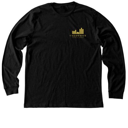 Saint Aloysius Merch, a Black Heather Premium Long Sleeve Tee