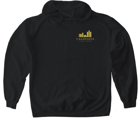 Saint Aloysius Merch, a Black Gildan Softstyle Pullover Hoodie