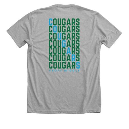 NEW! Cougar Pride, a Athletic Heather Premium Unisex Tee (back-view)