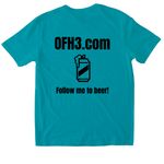 OFH3 Logo On Front, a Jade Dome Softstyle Cotton Tee (back-view)