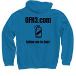 OFH3 Logo On Front, a Sapphire Pullover Hoodie (back-view)