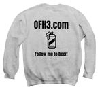 OFH3 Logo On Front, a Sport Grey Crewneck Sweatshirt (back-view)