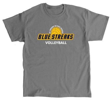 STV Blue Streak Volleyball, a Charcoal Classic Unisex Tee