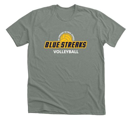 STV Blue Streak Volleyball, a Deep Heather Premium Unisex Tee