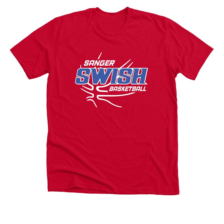 SWISH LOGO BLUE LOGO, a Solid Red Blend Premium Unisex Tee