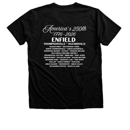 Dark Shirts with White Logo, a Black Heather Premium Unisex Tee (back-view)