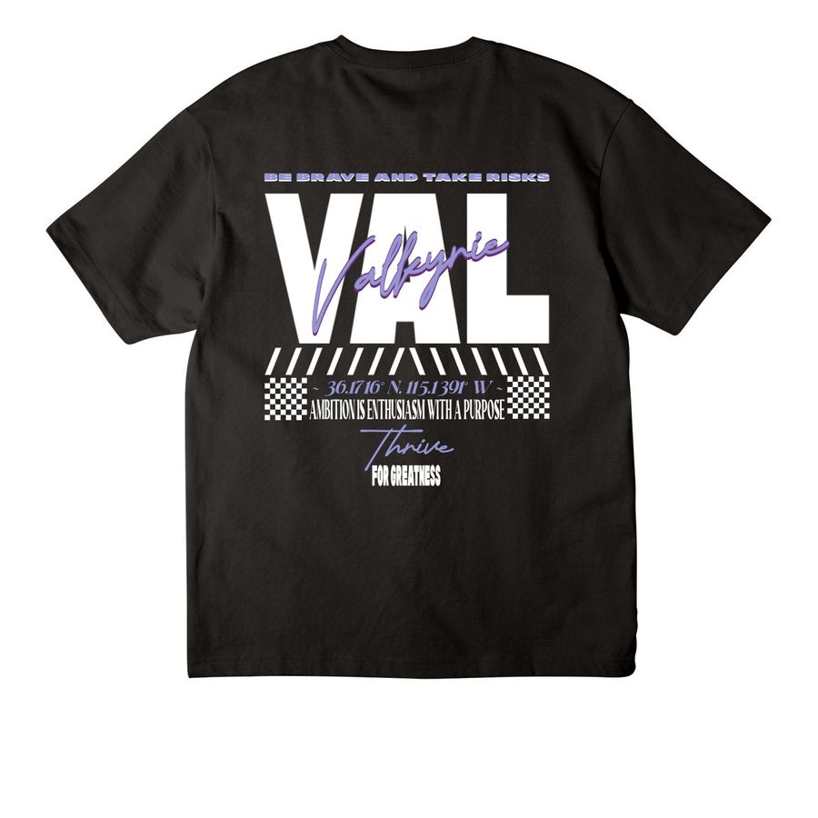 THRIVE FOR GREATNESS - PURPLE, a Black Unisex Heavyweight Tee