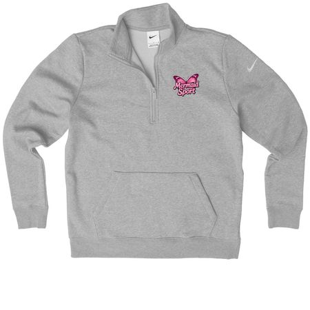 Nike Collab Mermaid Sport Butterfly Pullover&nbsp;, a Dark Grey Heather Nike Women's Club Half Zip Pullover