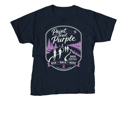 Paint The Trail Purple 2026 Shirt, a Navy Youth Unisex Tee