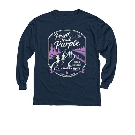 Paint The Trail Purple 2026 Shirt, a Navy Youth Long Sleeve Tee