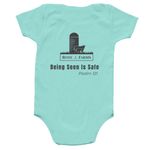 Farm Safety - Baby Buddy Seat Operator, a Chill Infant Onesie (back-view)
