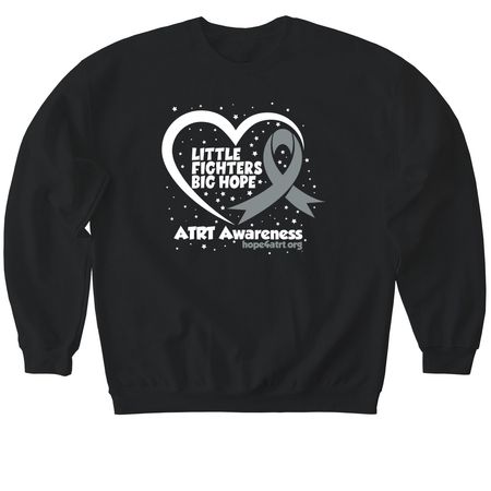 Hope4ATRT, a Black Softstyle Crewneck Sweatshirt