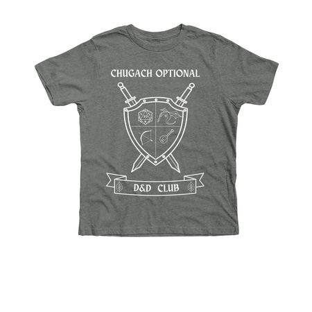 Chugach D&D Club Gear Shop, a Deep Heather Premium Youth Tee