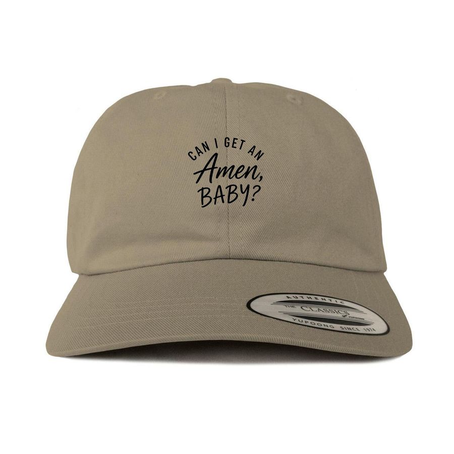 Can I Get An Amen, Baby?, a Khaki Printed Classic Baseball Cap