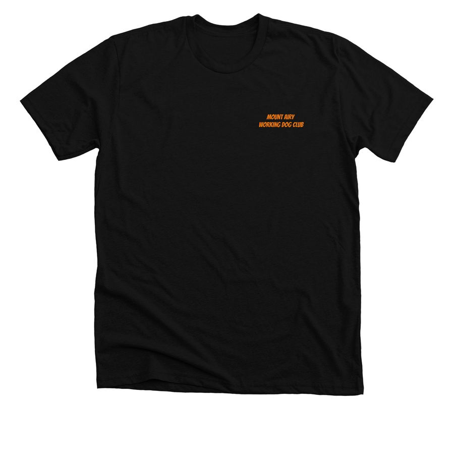 Mount Airy Working Dog Club, a Solid Black Blend Premium Unisex Tee