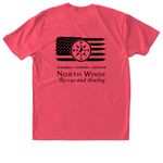 Remember Everyone Deployed, a Vintage Red Triblend Unisex Tee (back-view)