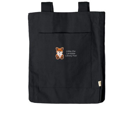 Libby the Lansdale Library Fox Totes, a Black Reclaimist Everywhere Tote Bag