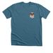 Pink Bubblegum, a Heather Deep Teal Premium Unisex Tee