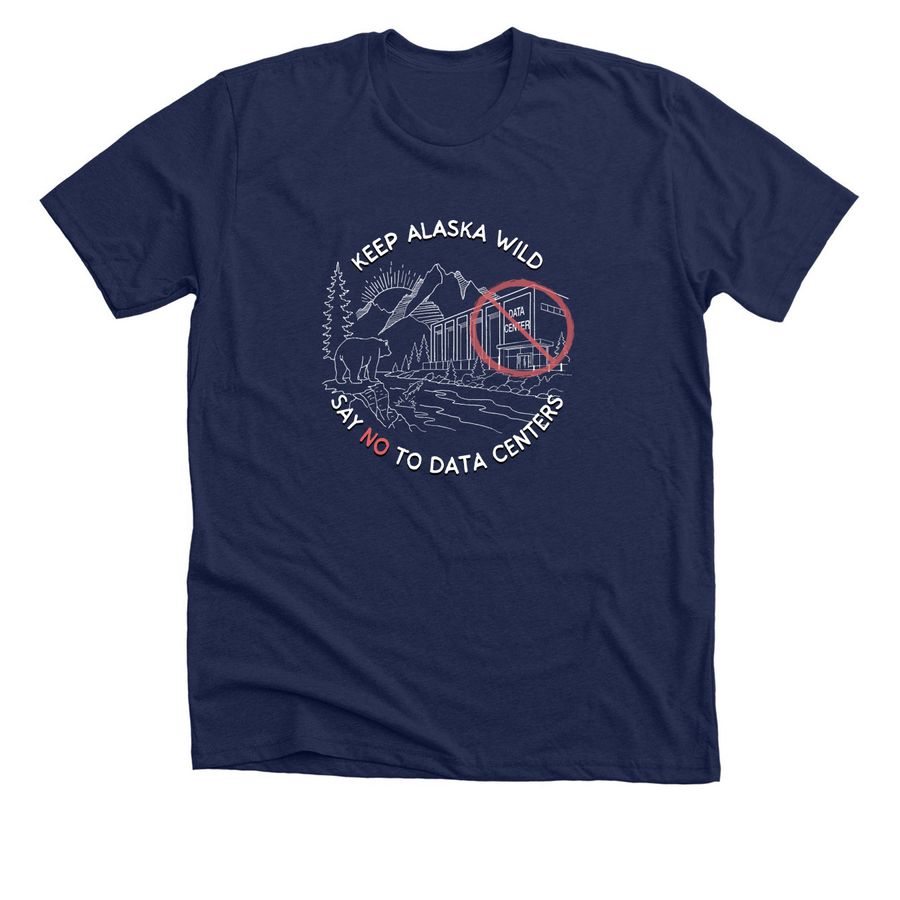 Simple Keep Alaska Wild T-Shirts 2, a Solid Navy Blend Premium Unisex Tee